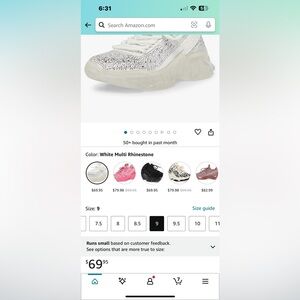 Juicy Couture Womens White Faux Leather Shoes Size 8